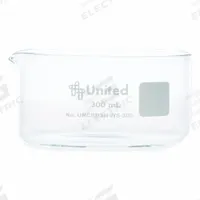 Crystallizing Dish: 100 mm Dia, 50 mm Overall Ht, No Surface Treatment, Spout, Borosilicate Glass (MPN UNCRDSH-WS-300). Key specifications — Includes: Spout; Material: Borosilicate Glass; Brand: UNITED SCIENTIFIC SUPPLIES INC; Surface Type: No Surface Treatment.