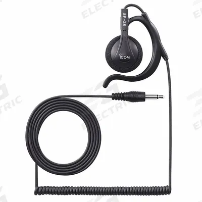 ICOM Listen-Only Earpiece: Fits Icom, For F52D/F62D Series, Ear Hook, Black - Listen-Only Earpieces