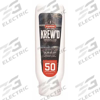 KREWD BY ERGODYNE Sunscreen: 50 SPF, Lotion