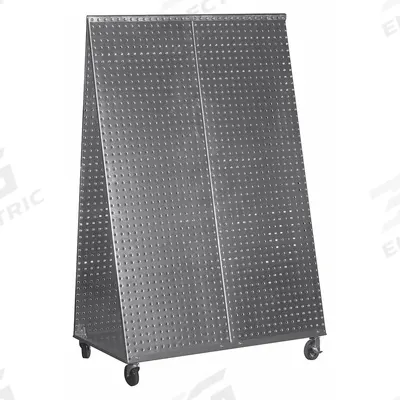 APPROVED VENDOR A-Frame Pegboard Truck Kit: Round, 1/4 in Peg Holes, 32 in x 20 in x 51 in - A-Frame Mobile Pegboard Rack Kits