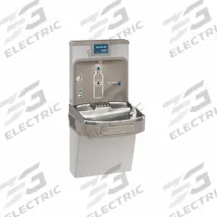 ELKAY Drinking Fountain with Bottle Filler: On-Wall, 8 gph @ 50°F, Vinyl Clad Steel, Gray (MPN LZS8WSLP). Key specifications — Brand: ELKAY; Housing Material: Vinyl Clad Steel; Filter Access: Bottom Panel Access; Housing Finish: Granite; Chilling Capacity: 8 gph @ 50°F; Housing Color: Gray.