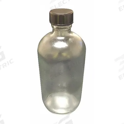 APPROVED VENDOR Sampling Bottle: 500 mL, Colorless, 28-400 mm, Phenolic, 12, Polyethylene - Clear Narrow Mouth Round Glass Lab Bottles