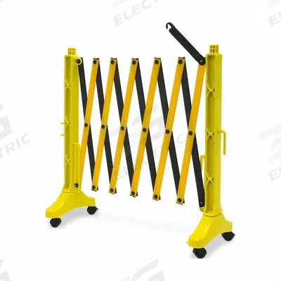 APPROVED VENDOR Expandable Barricade: Accordion, Casters, 37 in Ht, 11 ft Expanded Lg - Expandable Barricades