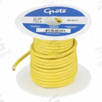 GROTE Primary Automotive Wire: GPT, 25 ft, 1 Conductor, 10 AWG, Yellow, 60 V Volt (MPN 89-5011). Key specifications — Brand: GROTE.