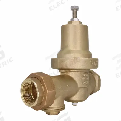 ZURN Pressure Reducing Valve: NPT x NPT, 1 1/2 in Pipe Size, Bronze, 15 psi to 75 psi - Standard Capacity Water Pressure Regulators