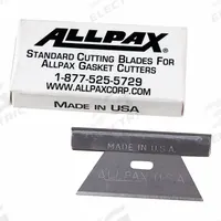 ALLPAX Cutting Blade: 1 19/32 in Blade Lg, 13/16 in Blade Wd, 0.09 in Blade Thick, Steel, 6 PK (MPN AX1600). Key specifications — attr307711: Steel; attr307707: No; attr324888: ALLPAX.