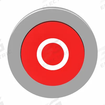 SCHNEIDER Extended Push Button: Red, 30 mm Mounting Size, Metallic - Extended-Length Push-Button Operators