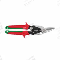 MILWAUKEE Aviation Snip: Right, 10 in Overall Lg, 1 1/2 in Cutting Lg, Steel, TPR, TPR (MPN 48-22-4550). Key specifications — attr308531: TPR; attr308530: Steel; attr308532: TPR; attr308533: No; attr308535: Metal; attr308546: Right; attr324897: MILWAUKEE.