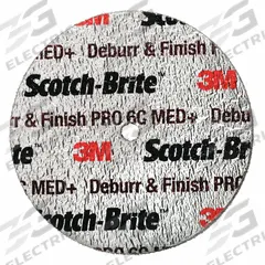 SCOTCH-BRITE Unitized Wheel: 6 in Dia x 1/8 in W, 1/2 in Arbor Hole, Ceramic, Medium, Medium (6) (MPN 7010310028). Key specifications — Series: DP-UW; Brand: SCOTCH-BRITE.