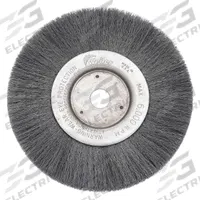 WEILER Wire Wheel Brush: Crimped Steel, 12 in Dia x 3/4 in Wd, 1 1/4 in Arbor, 0.006 in Fill (MPN 93004). Key specifications — Brand: WEILER.