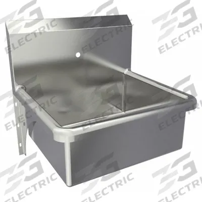 SANI-LAV Hand Sink: 1 Stations, 9 in Bowl Dp, 20 in Bowl Lg, 17 in Bowl Wd - One-Station Wall-Mounted Hand Sinks without Faucets