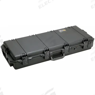 PELICAN Protective Case: 14 in x 36 1/2 in x 6 in, No Foam, Black, 2 Wheels - Heavy-Duty Long Cases