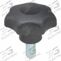 KIPP Hand Knob: 7 Point, Plastic w/ Steel Thread, M10 Thread, 20 mm Thread Lg, 50 mm Dia (MPN K0155.4101X20). Key specifications — Brand: KIPP.