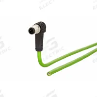 METZ CONNECT M12 Cable: Cat5/PROFINET, M12 Plug Male Right Angle x Bare Wire, 5 m Lg, PUR, Green, D (MPN 142M1D90050). Key specifications — Brand: METZ CONNECT; Cable Jacket Color: Green; End 1 Coding: D; End 2 Coding: D; IP Rating: IP6X; Performance Category: Cat5; PROFINET.