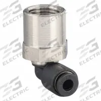 LEGRIS Push-Fit Elbow Fitting: 1/8 in OD x 1/8 in Pipe Size, Push-to-Connect x FNPT, Black, 10 PK (MPN 3009 53 11). Key specifications — Brand: LEGRIS; Thread Size A: 1/8".
