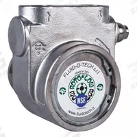 FLUID-O-TECH Rotary Vane Pump: Direct Drive, Stainless Steel Body, 3/8" NPT, 90 gph Max. Flow (MPN PA 310). Key specifications — Vane Material: Carbon; NSF 169 Listed: Yes; Brand: FLUID-O-TECH; Strainer: Not Included; Ports: 3/8" NPT; Relief Valve Type: Not Included.