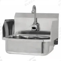 SANI-LAV Hands-Free Sink: 1 Stations, 5 in Bowl Dp, 14 in Bowl Lg, 11 in Bowl Wd, Faucet Included (MPN ESB2-607L-0.5). Key specifications — Includes Side Splash: Side Splash Included; Series: Stainless Steel Hand Wash Sink; Brand: SANI-LAV; Power Source: Battery Powered.