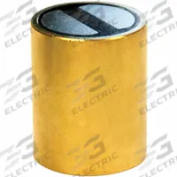 MAG-MATE Rare Earth Magnet: Neodymium, 15/64 in Outside Dia, 0.787 in Thick, 2-Pole Magnet, Encased (MPN PF06N). Key specifications — Color: Brass; Max Pull Force: 0.9 lbf.