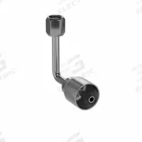 PARKER Hydraulic Crimp Fitting: Steel x Steel, 90° Long Elbow, -4 For Hose Dash Size, JIC x Crimp (MPN 14143-4-4). Key specifications — Fitting Gender: Female x Genderless; Fitting Connection Type: JIC x Crimp; Thread Size: 1-5/8"-12; For Hose Dash Size: -4; Brand: PARKER.