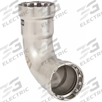 VIEGA MEGAPRESS Crimp Elbow Fitting: 3/4 in Pipe x 3/4 in Pipe Size, Press-fit x Press-fit - Potable Water Stainless Steel Press Fittings