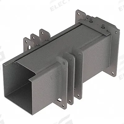 HOFFMAN Wireway Telescope Fitting: 4 in Wd, 4 in Ht, 4 in, Screw-On Cover - Telescoping Fittings for Dust-Tight Wireways