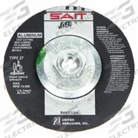 SAIT Depressed Center Cut-Off Wheel: Type 27, 4 1/2" x 0.045" x 5/8"-11, Aluminum Oxide, 46 Grit (MPN 23320). Key specifications — Series: A46N; Brand: UNITED ABRASIVES-SAIT.