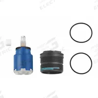 GROHE Cartridge: For Concetto Series, Use with Hot/Cold Water, Plastic, Unfinished (MPN 46374000). Key specifications — Compatible Series: Concetto; For Water Temperature: Hot/Cold; Compatible Brand: Grohe; Product Type: Cartridge; Material: Plastic.