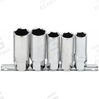 WESTWARD Spark Plug Socket Set: 1/2 in Drive Size, 5 Pieces, (5) 6-Point, Chrome (MPN 54PR27). Key specifications — attr1204429: WESTWARD; attr1204430: (5) 6-Point; attr1204436: 6-Point; attr1210036: 16 mm to 21 mm.