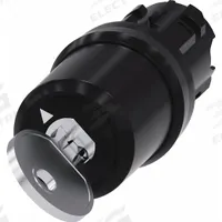 SIEMENS Keyed Selector Switch: 2 Position, 22 mm Panel Mounting Size, Series 3SU (MPN 3SU1000-5BF01-0AA0). Key specifications — Manufacturer Part Number: 3SU1000-5BF01-0AA0; Brand: SIEMENS; Switch Action: Maintained/Maintained; Key Removal Position: Left.