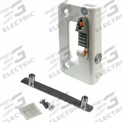 ANGEL VENTLOCK Window Opening Control Device: Flat, 2 3/8 in Lg, 1 11/32 in Wd, Right-Hand, Gloss (MPN 829104). Key specifications — Color: White; Handing Orientation: Right-Hand; Material: Stamped Steel; Brand: ANGEL VENTLOCK; Control Type: Dual-Action; Finish: Gloss.