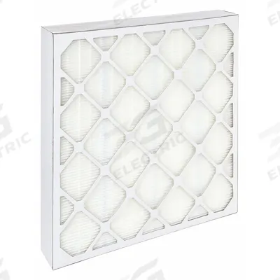 GRAINGER Minipleat Air Filter: 24 in x 24 in x 4 in, Fiberglass, Beverage Board - MERV 11 Minipleat Air Filters