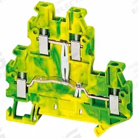 SCHNEIDER Terminal Block: DIN Rail Mounting Type, Screw-On Wire Termination, 2 Wire Terminals (MPN NSYTRV24DPE). Key specifications — Brand: SCHNEIDER; For Minimum Wire Size: 26 AWG; Wire Termination Style: Screw-On.