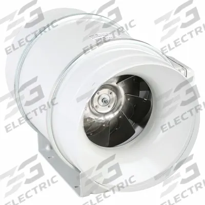 SOLER & PALAU In-Line Duct Fan: 754 cfm Max., 10 in Duct, 115 W, 120V AC, 1 Ph, IP44 - General Purpose Inline Duct Fans