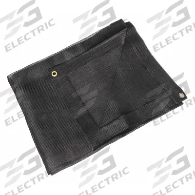 APPROVED VENDOR Tarp: 14 ft Lg, 12 ft Wd, Std Duty, 10 mil, Polyethylene, Black - Mesh Tarps