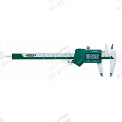 INSIZE Left-Handed Digital Caliper: 2 in to 8 in /2 mm to 152 mm, +/- 0.0014 in Accuracy (MPN 1130-300). Key specifications — attr1184549: +/- 0.0014 in; attr1184550: 0.0005 in/0.01 mm; attr1184590: INSIZE; attr1184555: Step.