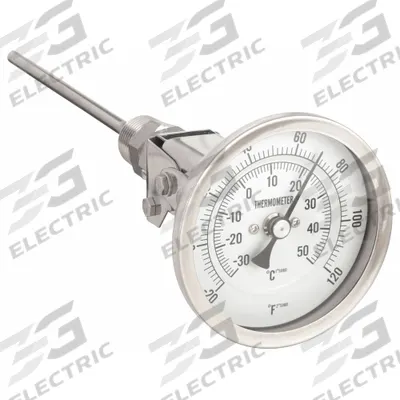 APPROVED VENDOR Dial Thermometer: -20°F to 120°F /-30°C to 50°C, ±1% Accuracy - Adjustable-Angle Thread-Mount Dial Thermometers