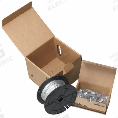 B-LINE BY EATON Wire Rope Hanging Kit: 50 2/3 ft Lg - Clips, Chains & Hangers
