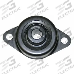 SEALMASTER 2 Bolt Flange Bearing: Radial Ball, 3/4 in Bore, Steel, Set Screws, 4 1/2 in Lg, Rhombus (MPN SRF-12). Key specifications — Bore Type: Cylindrical; Brand: SEALMASTER; Lubricant Material: NLGI #2 Equivalent; Mounting Bolt Size: 7/16 in; System of Measurement: Inch.