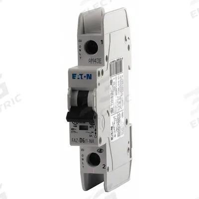 EATON Miniature Circuit Breaker: 30 A Amps, 48V DC, 10kA at 277/480V AC, Screw Clamp - D-Curve, 1-Pole UL489 DIN Rail-Mount Miniature Circuit Breakers