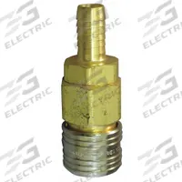 HANSEN Quick Connect Hose Coupling: 1/4 in Body Size, 1/4 in Hose Fitting Size, Sleeve, Male (MPN 1600E). Key specifications — Brand: HANSEN; Coupling Locking Type: Sleeve; Hose Fitting Gender: Male.