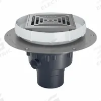 ZURN Floor Drain: 9 7/8 in Overall Dia, 5 in Grate Size, 4 in Nominal Pipe Size, Solvent Weld, PVC (MPN EZ2-PV3-ST-SS). Key specifications — Color: Silver; Connection Type: Solvent Weld; Brand: ZURN; Includes: Stainless Mesh Screen.