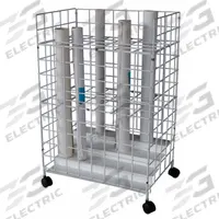 APPROVED VENDOR Roll File: 24 Compartments, For 3 1/8 in Tube Dia, 21 in Overall Wd, Mobile, Wire (MPN 4KH35)