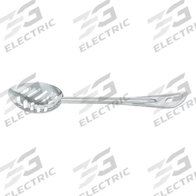 VOLLRATH Basting Spoon: 13 in Overall Lg, Silver, NSF Certified - Serving Spoons