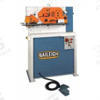 BAILEIGH INDUSTRIAL Ironworker: 230V AC /Single-Phase, 2 Stations, 44 Tonf Hydraulic Force, SW-441. Key specifications — attr66091: 7.87 in x 0.5 in; attr69797: Punch; attr67058: 3/4 in x 1/4 in; attr66073: SW-441; attr66076: BAILEIGH INDUSTRIAL.