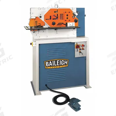BAILEIGH INDUSTRIAL Ironworker: 230V AC /Single-Phase, 2 Stations, 44 Tonf Hydraulic Force - Hydraulic Ironworkers