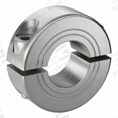 RULAND MANUFACTURING Shaft Collar: 2-Piece, Metric, Round, Clamp-On, 14 mm Bore Dia - Stainless Steel Shaft Collars