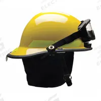 BULLARD Fire Helmet: Yellow, Modern Rear Brim, Chin Strap, 6-Point Sure-Lock(R) Ratchet (MPN PXSYLTLGIZ2). Key specifications — Color: Yellow; Chin Strap: Yes; Brand: BULLARD; Style: Modern Rear Brim; Suspension: 6-Point Sure-Lock(R) Ratchet.