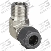 PARKER Compression Fitting Elbow: 1/4 in OD x 1/4 in Pipe Fitting Size, Compression x MNPT (MPN 4-4 CBZ-SS). Key specifications — Series: CPI(TM); Compatible Fitting Brands: CPI™; Brand: PARKER.