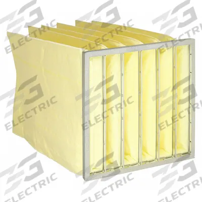 GRAINGER Pocket Air Filter: 24 in x 24 in x 30 in, MERV 14, Yellow, Synthetic - MERV 14 Pocket Air Filters