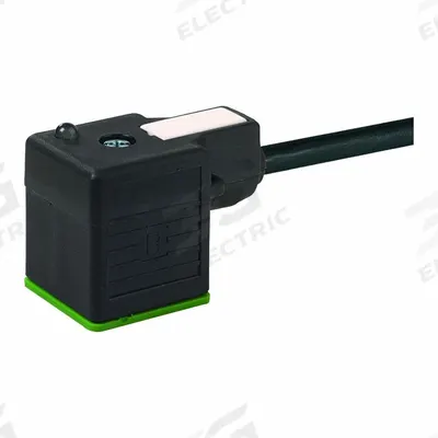 MURRELEKTRONIK Cordset: MSUD A Female Right Angle x Bare Wire, 3 m Cable Lg, PUR, Black - DIN Form A Solenoid Connector Single-Ended Cordsets